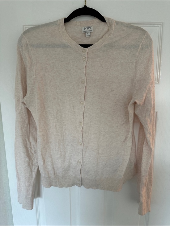 J. Crew Sweaters - J. Crew Light Cream Button-Front Cotton Cardigan